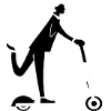 Man on a scooter