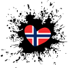 Norwegenherz in schwarz