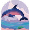 Skipping Dolphin (Dreamy Animals Collection)