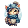Cat in winter