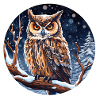 Hibou grand-duc en hiver