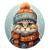 Chat en hiver