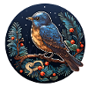 Winter night with bird