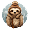 Sloth in winter