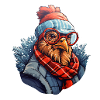 Chicken in the snow