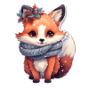 cute fox wintry