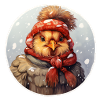 Chicks in snowfall