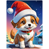 (Anime Paysage d'hiver Chien)