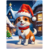 Anime Winterlandschaft Hund 1.4