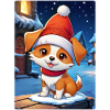 Anime Winterlandschaft Hund 1.3