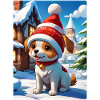 Anime Winterlandschaft Hund 1.11