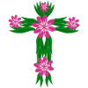 Jesus Christ Flowers Cross Christianity