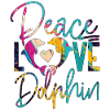 Dolphin Peace Love Dolphin