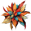 Prismatic Autumn Floral Burst