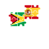 Guyana Spanien Flagge Spanier Guyaner