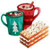 Illustration des desserts de Noël