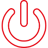 roter Powerbutton