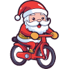 Santa Claus Bicycle Christmas