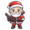 Santa Claus Gun Santa Christmas