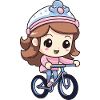 Bicycle Girl Cute