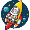 Santa Claus Rocket Santa Christmas