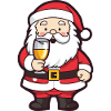 Santa Claus Drinking Comic Christmas