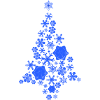 sapin tout en flocons