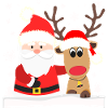Julemanden med rensdyr Julemanden jul