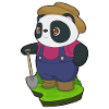 Panda Farmer Shovel Farm