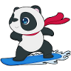 Panda Snowboarder Snowboard