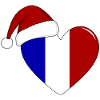 France Flag Christmas Heart