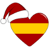 Spain Flag Christmas Heart