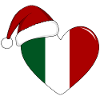 Drapeau Italie coeur de Noël