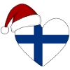 Finland flag Christmas heart