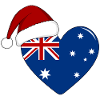 Australia flag Christmas heart