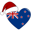 New Zealand Flag Christmas Heart