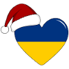 Ukraine Flag Christmas Heart