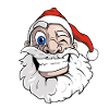 Cool cartoon Santa Claus