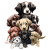 Lustige Hunde