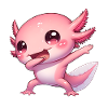 Dabbing Axolotl Kawaii Danse