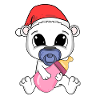 Polar Bear Baby Christmas Bear