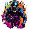 Football Player American Football Style