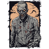 Zombie comic illustration
