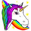 Einhorn und Regenbogen