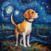 Beagle Starry Night