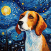 Beagle Starry Night