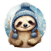 Sloth in frosty weather