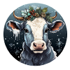 Frosty Christmas Cow
