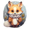 Fuchs im Winterlook