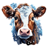 Rind im Schnee